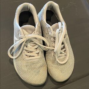 Reebok Gray and White Textured Sneakers